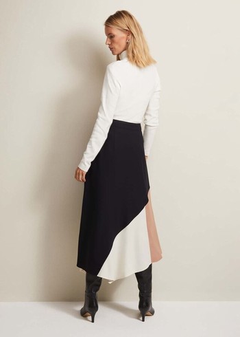 Phase Eight Zelaina Asymmetric Skirts Navy USA | 5821964-DI